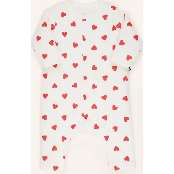 Dámský overall Petit Bateau Overal pro miminko, bílá / červená, 60