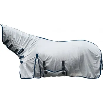 Jezdectví Deka proti mouchám HKM Lyon s krkem Stříbrná 155