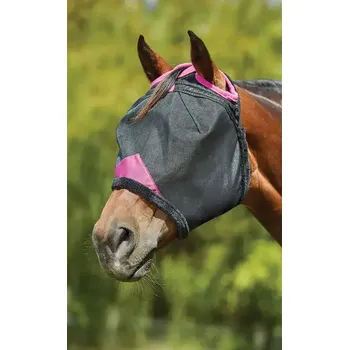 Koňská maska proti hmyzu Maska proti hmyzu WEATHERBEETA ComFiTec Deluxe Durable 60%+ UV šedá/fialová MINI SHETLAND