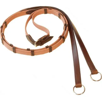 Plátěné otěže STUBBEN s koženými zarážkami Černá FULL