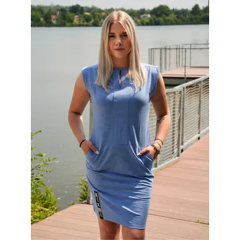 Dámské šaty Dámské šaty KIXMI UNEGA MODRÁ L