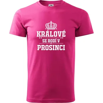 Pánská móda Králové se rodí v prosinci - Klasické pánské triko vyšší gramáže - M ( Purpurová )