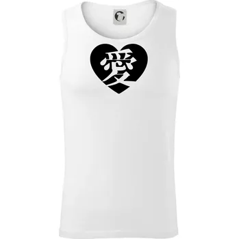 Láska japonština čínština - Tílko pánské Core - 2XL ( Bílá )