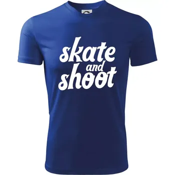 Chlapecké tričko Biatlon skate and shoot - Dětské triko sportovní (dresovina) - 134 cm/8 let ( Královská modrá )