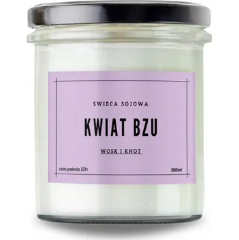 Svíčka Tradiční sójová svíčka Květ Bzu Vosk i Knot 1 ks
