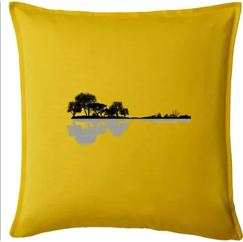 Polštář Kytara příroda - Polštář 50x50 - 50x50 - Pouze potah ( Žlutá )