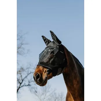 Vybavení pro koně Maska proti hmyzu EQUITHÈME Soft 50% UV Stříbrná S