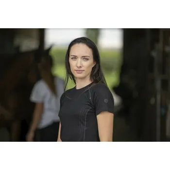 Dámské jezdecké tričko PRO SERIES VIBRATION Černá XS