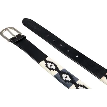 Opasek Kožený opasek Equestro POLO S hnědá/modrá/burgundy 70 cm