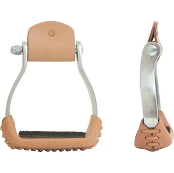 Barevné westernové třmeny POOL'S Aluminium Červená