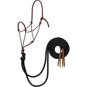 Provazová ohlávka s otěžemi WEAVER Loping BigSky Červená