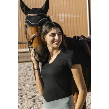 Dámské tričko Equitheme Réhane Černá XL