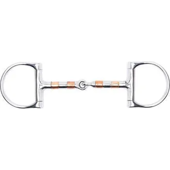 Vybavení pro koně Udidlo Déčko HORZE 1x lomené s měděnými válečky 13,5 cm