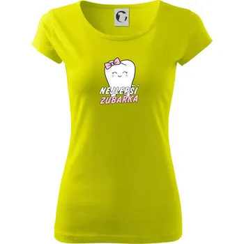 Dámské tričko Nejlepší zubařka - Dámské triko Pure - S ( Limetková )
