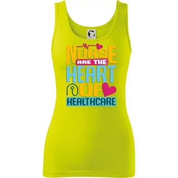 Nurse are the heart of healthcare - Dámské tílko - XS ( Limetková )