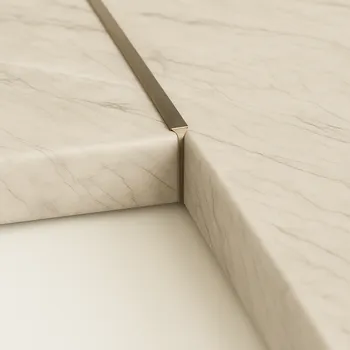 Kuchyňská pracovní deska Interex Rohová spojovací lišta na pracovní desku 38 mm / Inox 600 mm