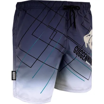 Pánské plavky GUGGEN MOUNTAIN Pánské plavecké kraťasy B2 3XL BÍLÁ|ČERNÁ