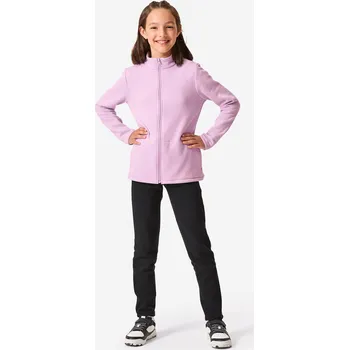 DOMYOS Dětská hřejivá tepláková souprava na zip 12 LET FIALOVÁ|ČERNÁ