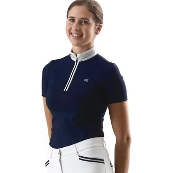 Dámské jezdecké závodní tričko Premier Equine Maria Diamante Modrá 42