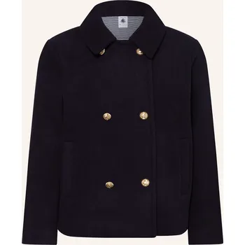 Dámský kabát Petit Bateau Dívčí Caban Kabát, tmavě modrá, 128