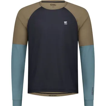 Pánské oblečení triko MONS ROYALE TARN MERINO BIKE WIND JERSEY goblin blue / walnut / black Velikost: M