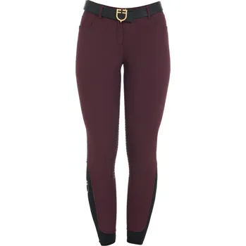 Jezdecké kalhoty Dámské jezdecké rajtky EQUESTRO Zenda Švestková 40