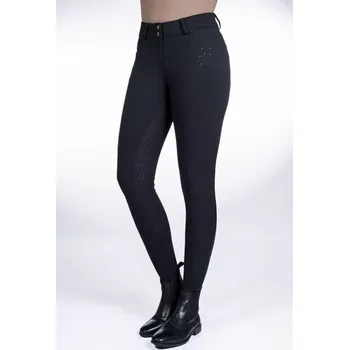 Jezdecké kalhoty Dámské rajtky HKM Savona fullgrip Černá 44
