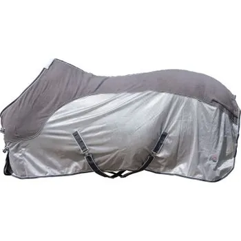 Deka pro koně Síťovaná deka s fleecem HKM Comfort 125 cm Vínová