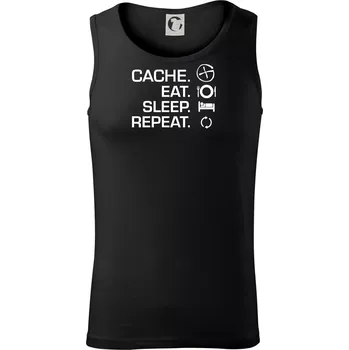 Eat sleep repeat Cache - Tílko pánské Core - L ( Černá )