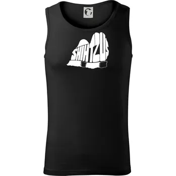 Shih-tzu - nápis v těle - Tílko pánské Core - 2XL ( Černá )