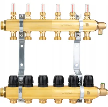 rozdělovač topení ROZDĚLOVAČ PODLAHOVÉHO VYTÁPĚNÍ 6 OKRUHŮ AFRISO