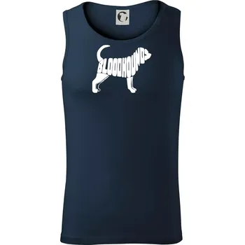Bloodhound nápis v těle - Tílko pánské Core - L ( Námořní modrá (téměř černá) )