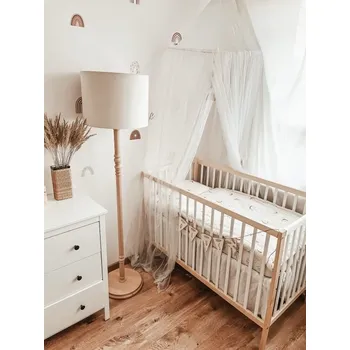 Stojací lampa Lamps and Company Podlahová stojací lampa sametová, krémová Barva: Bílá