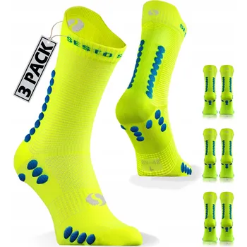 Pánské ponožky Sesto Senso 3 páry sportovních ponožek pro ženy a muže 35-38 žluté