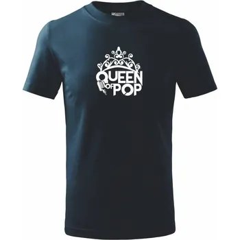 Chlapecké tričko Queen of Pop - Tričko dětské bavlněné - 98 cm / 2 roky ( Námořní modrá (velmi tmavá - téměř černá) )