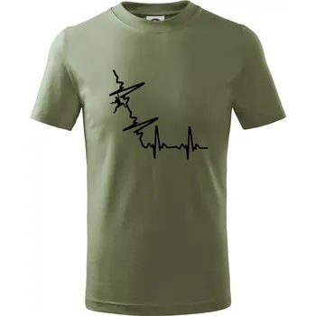 EKG bouldering - Tričko dětské bavlněné - 104-110cm / 3-4 roky ( Khaki )