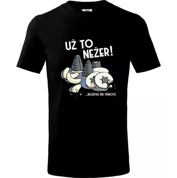 Už to nežer! - Tričko dětské bavlněné - 98 cm / 2 roky ( Černá )