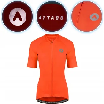 Pánské tričko Pánský cyklistický dres ATTABO Setvi oranžový M LEHKÝ PRODYŠNÝ