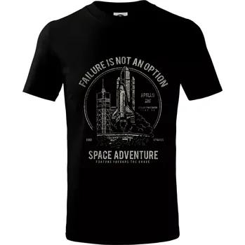 Chlapecké tričko Space Adventure - Tričko dětské bavlněné - 98 cm / 2 roky ( Černá )
