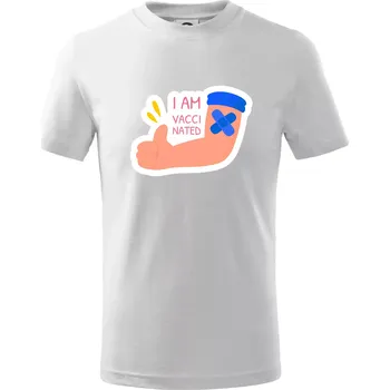 Chlapecké tričko I am vaccinated - Tričko dětské bavlněné - 98 cm / 2 roky ( Bílá )