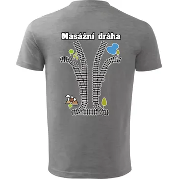 Chlapecké tričko Masážní dráha - Tričko dětské bavlněné - 98 cm / 2 roky ( Tmavě šedý melír )