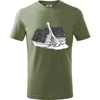 Chlapecké tričko Plastev s medem - Tričko dětské bavlněné - 98 cm / 2 roky ( Khaki )