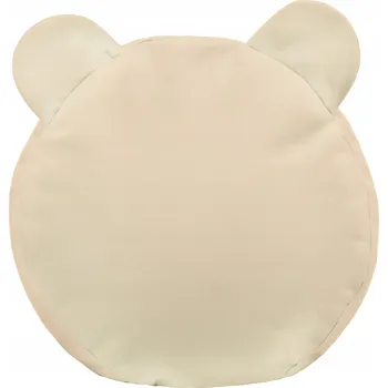 Taburet Podnožka PLUSZOVÁ dekorativní TEDDY taburet PERLOVÁ