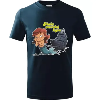 Chlapecké tričko Malá mořská kýla - Tričko dětské bavlněné - 98 cm / 2 roky ( Námořní modrá (velmi tmavá - téměř černá) )