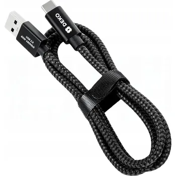 Datový kabel Kabel DEKO USB - USB typ C 1 m černý
