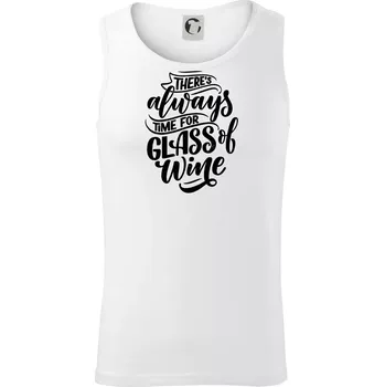 There always time for glass of wine - Tílko pánské Core - S ( Bílá )