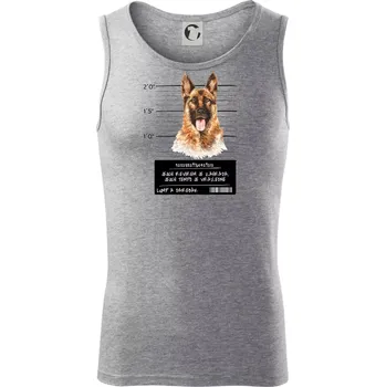 Pánské termoprádlo Lump a darebák - Německý ovčák - Tílko pánské Core - S ( Tmavě šedý melír )