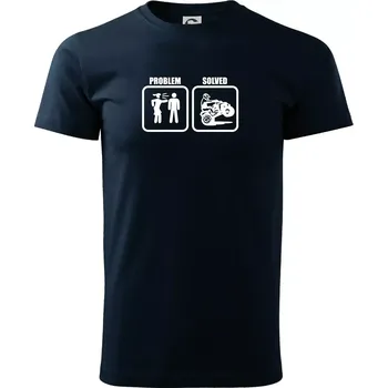 Pánské tričko Problem quad / čtyřkolka - Triko extra velké (5-8XL) - 7XL ( Námořní modrá (velmi tmavá - téměř černá) )