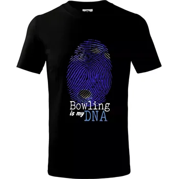 Bowling is my DNA - Tričko dětské bavlněné - 98 cm / 2 roky ( Černá )