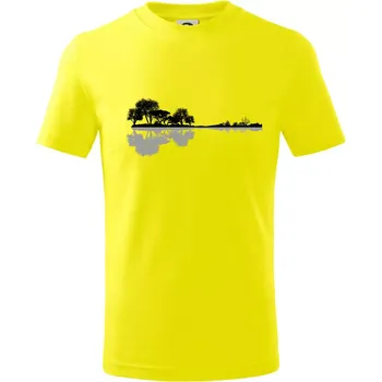 Kytara příroda - Tričko dětské bavlněné - 98 cm / 2 roky ( Citrónová )